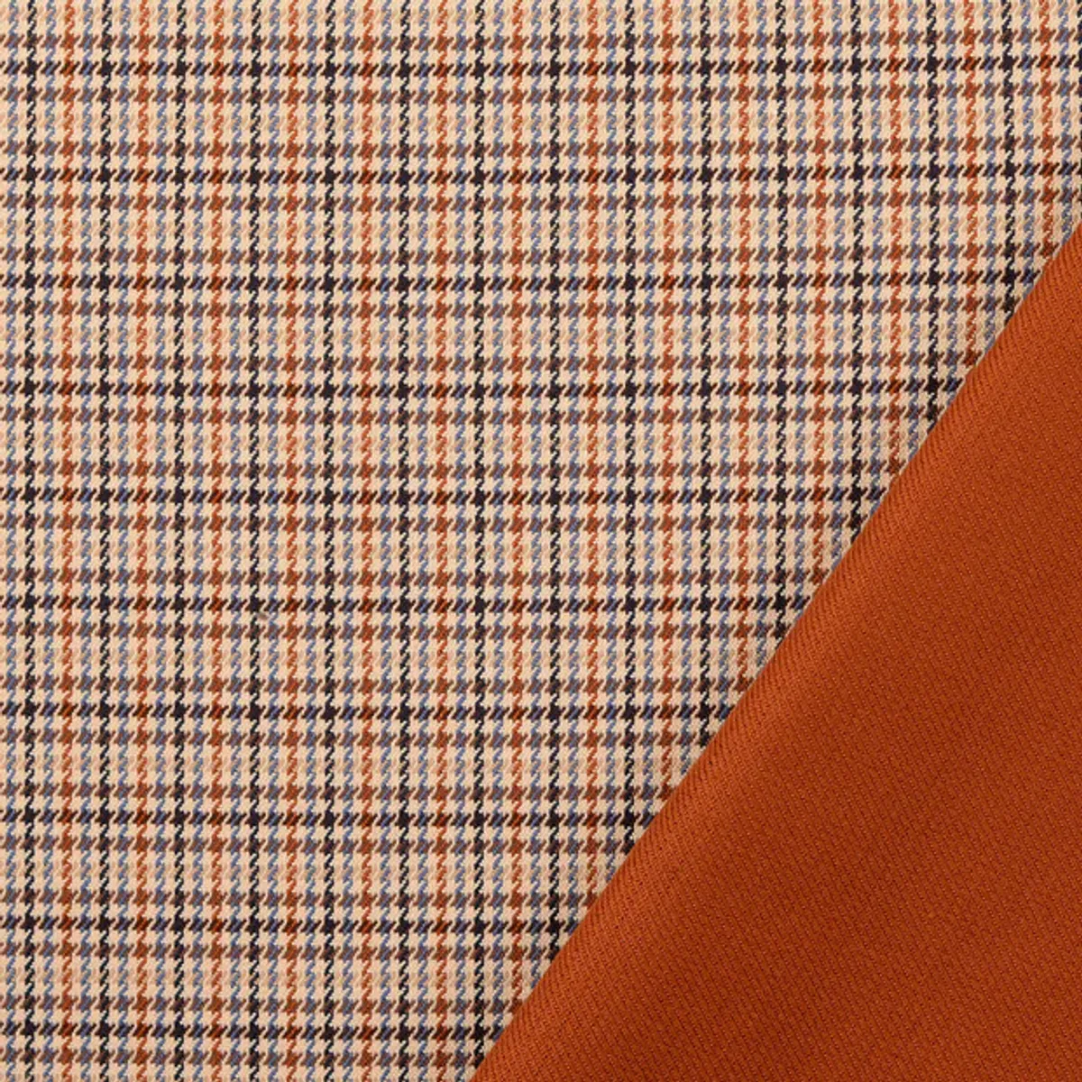 Doubleface-Twill, stretch - rust-blå