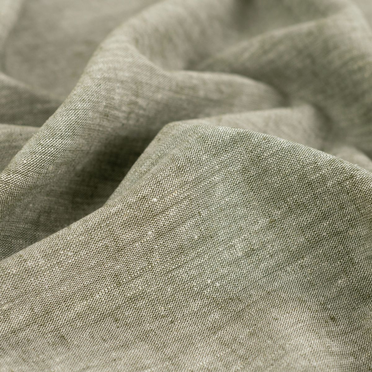 Halv-lin m. viskose - khaki