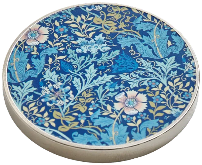 Hovedbilde Mønstervekter - metall, 2 st. - blå blomsterdesign