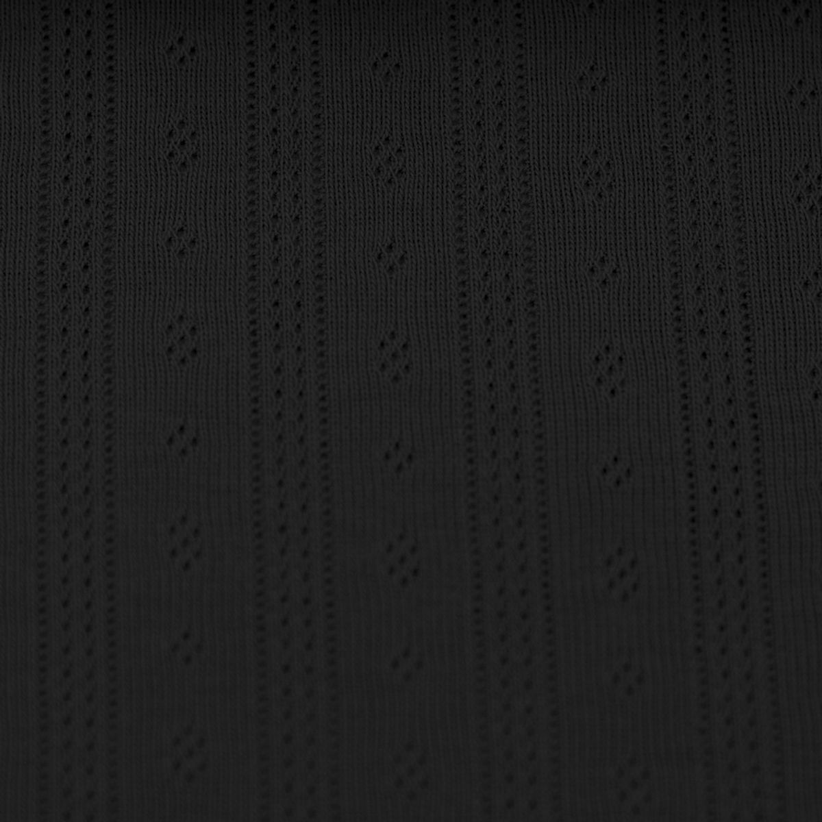 Pointelle jersey - striper, sort