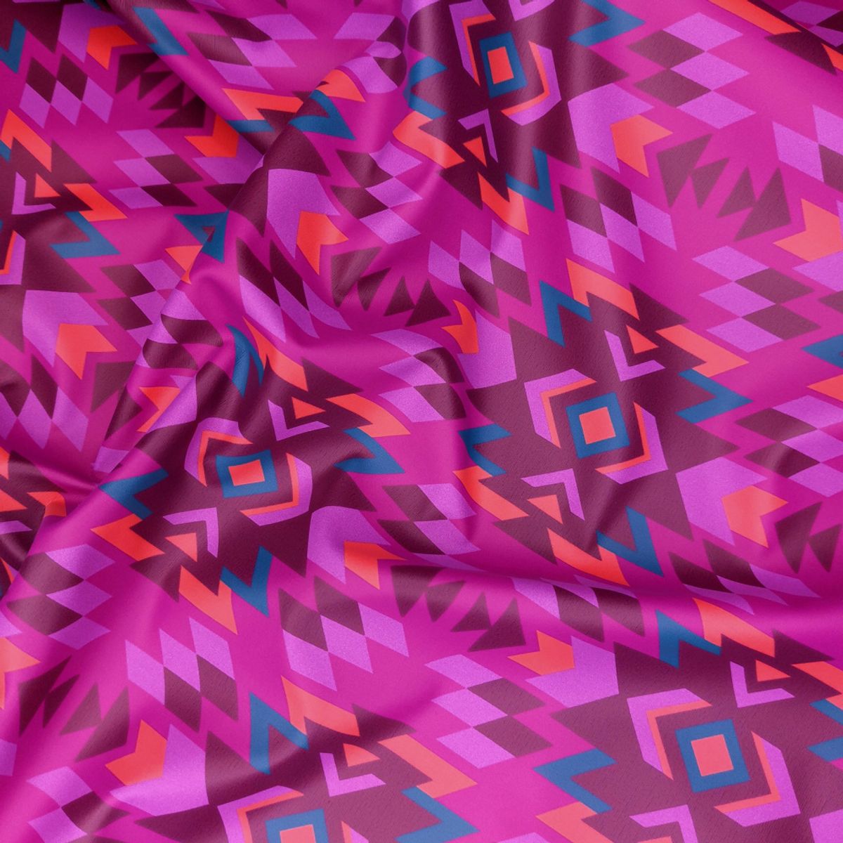 Regntøystoff - aztec, fuksia