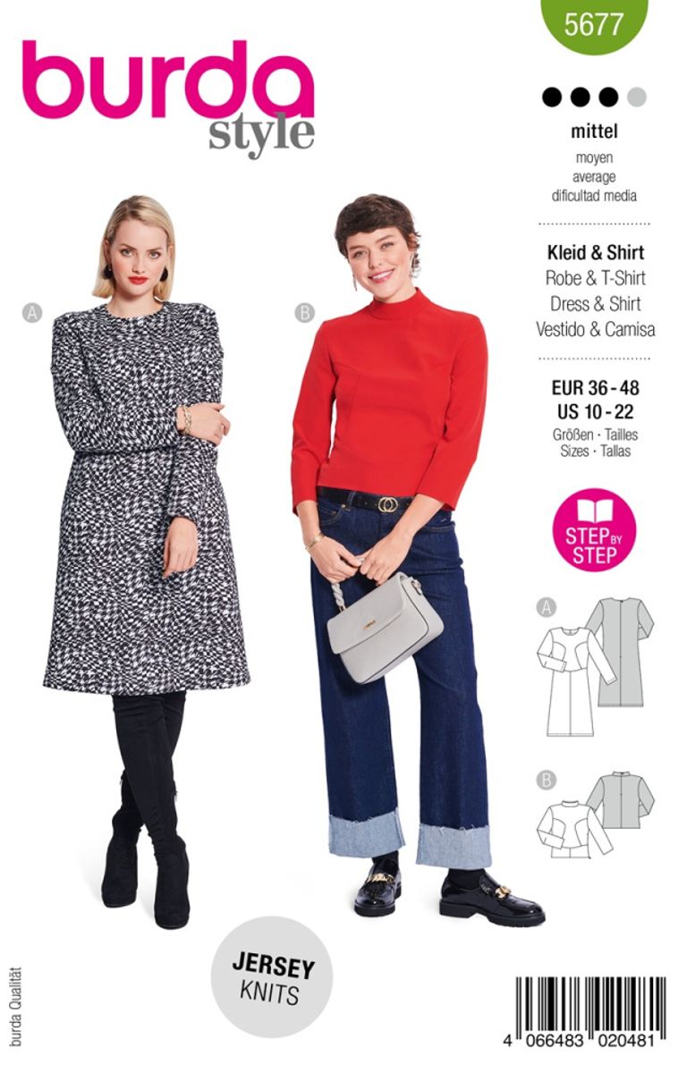 5677 - Burda - kjole og topp