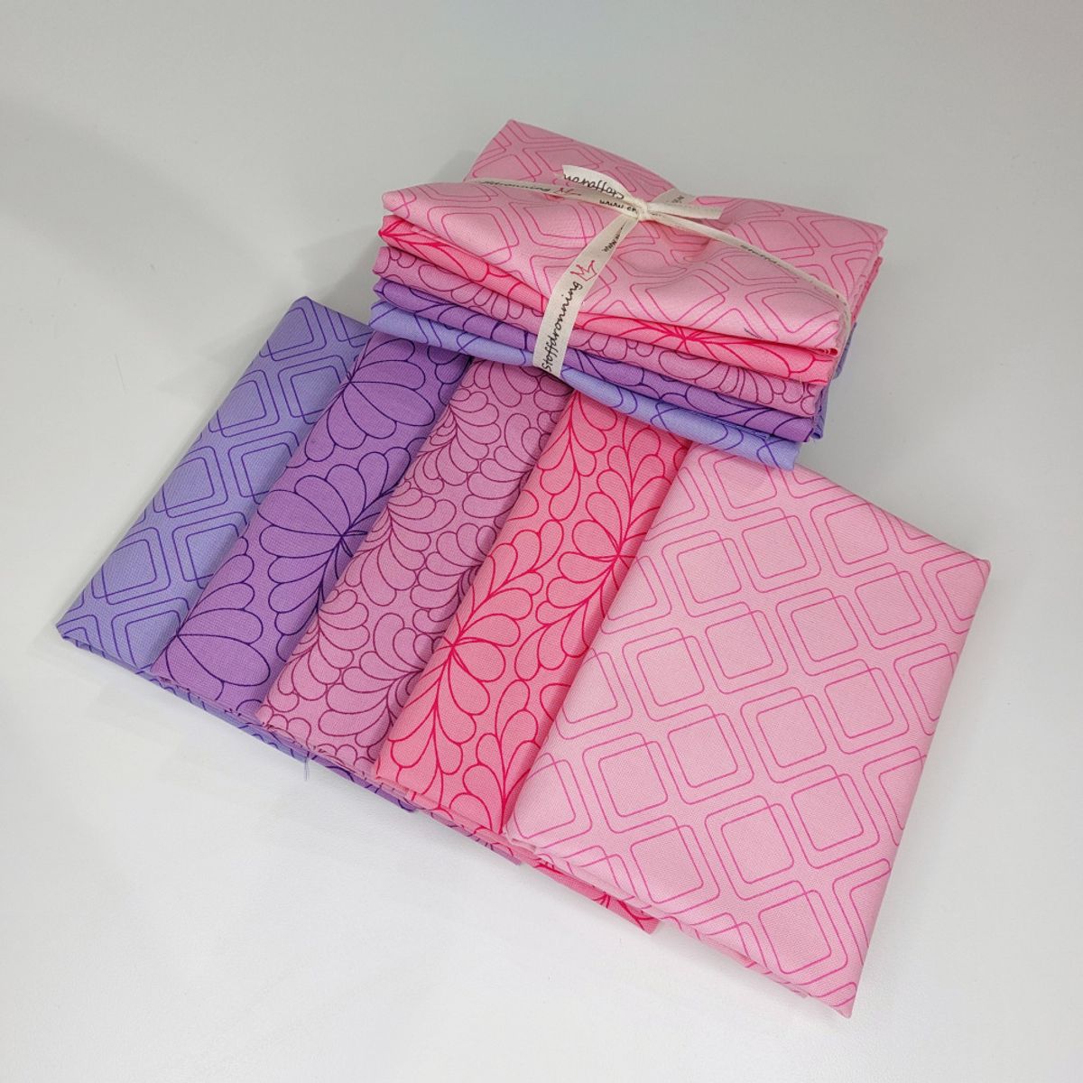 Rainbow Sherbet - stoffpakke, rosa, 30x110 cm