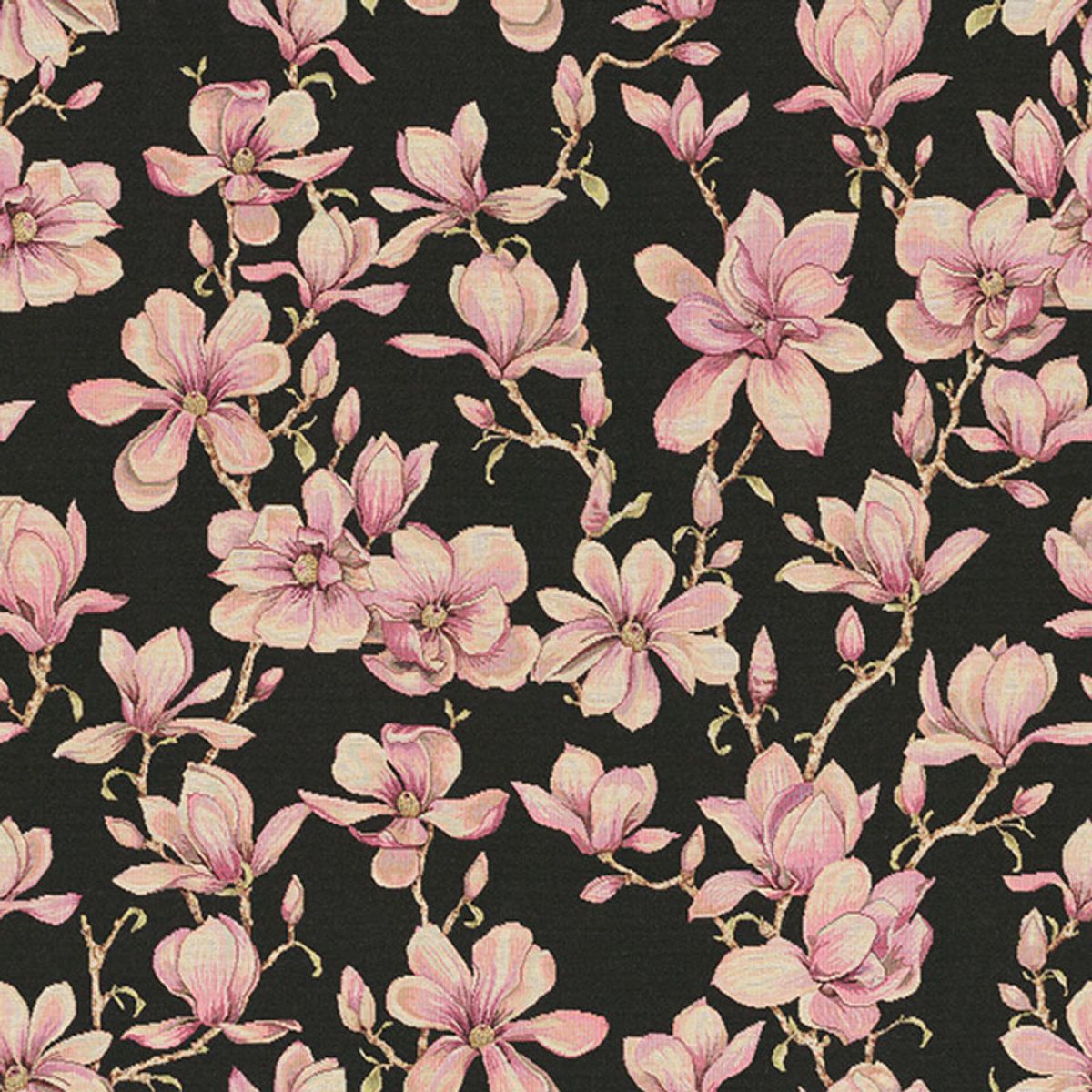 Gobelin - magnolie på sort