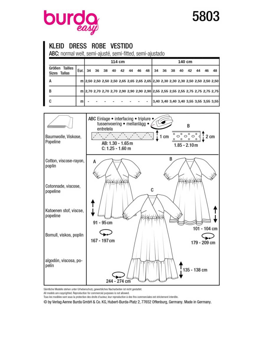5803 - Burda - kjole