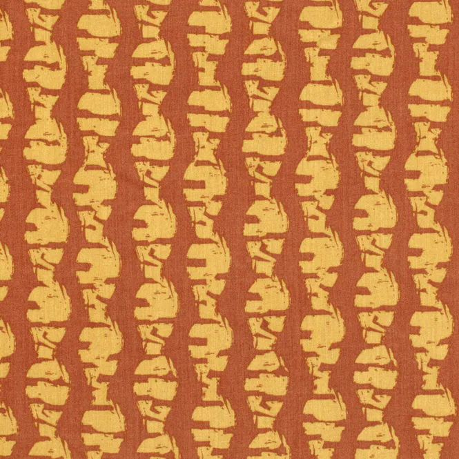 Hovedbilde Viskose poplin - abstrakt striper, terracotta/oker