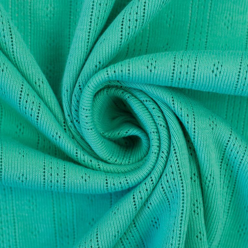 Pointelle jersey - striper, aqua