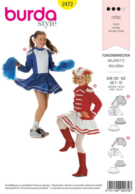 Hovedbilde 2472 - Burda - kostymer, cheerleader