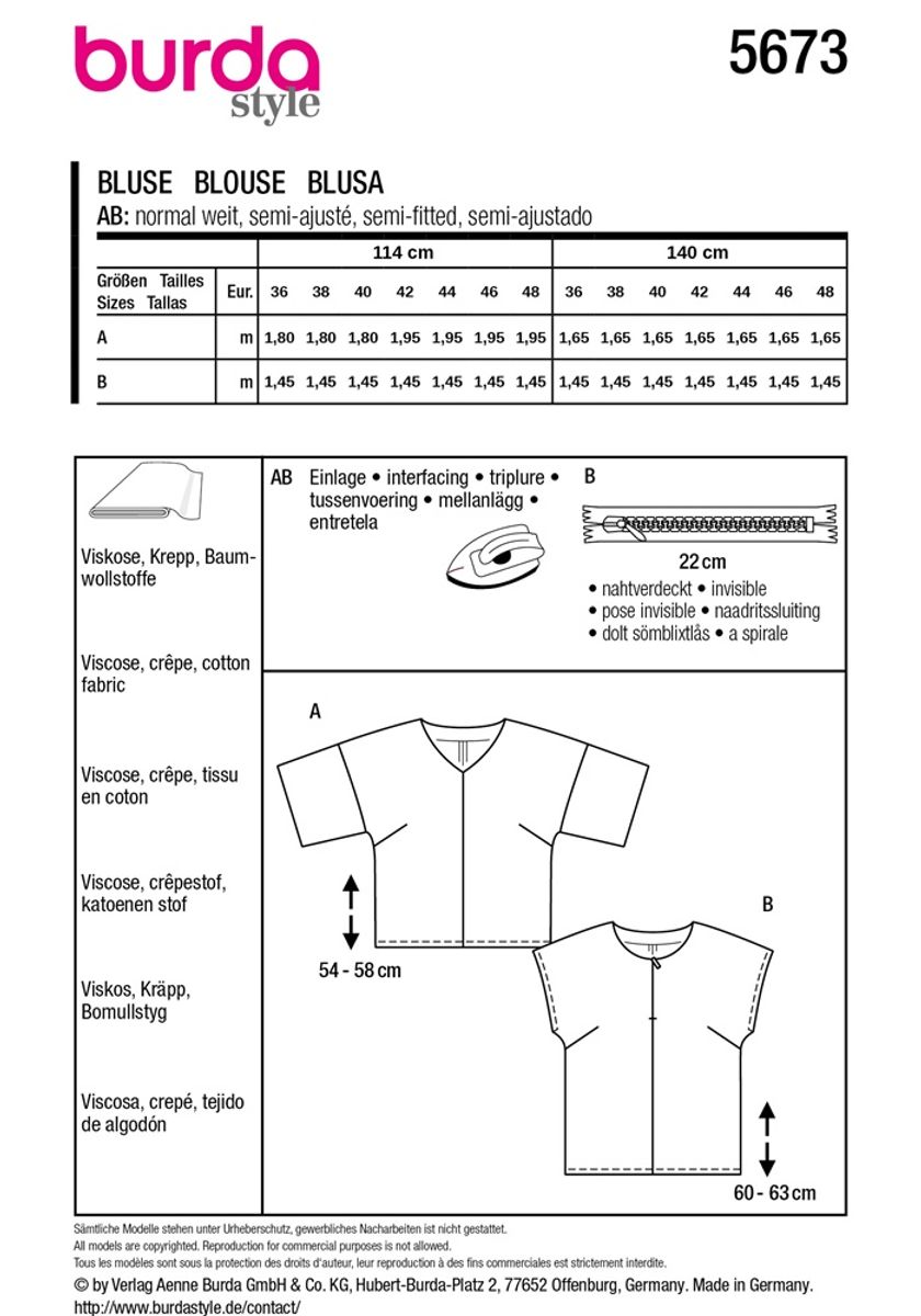 5673 - Burda - bluse