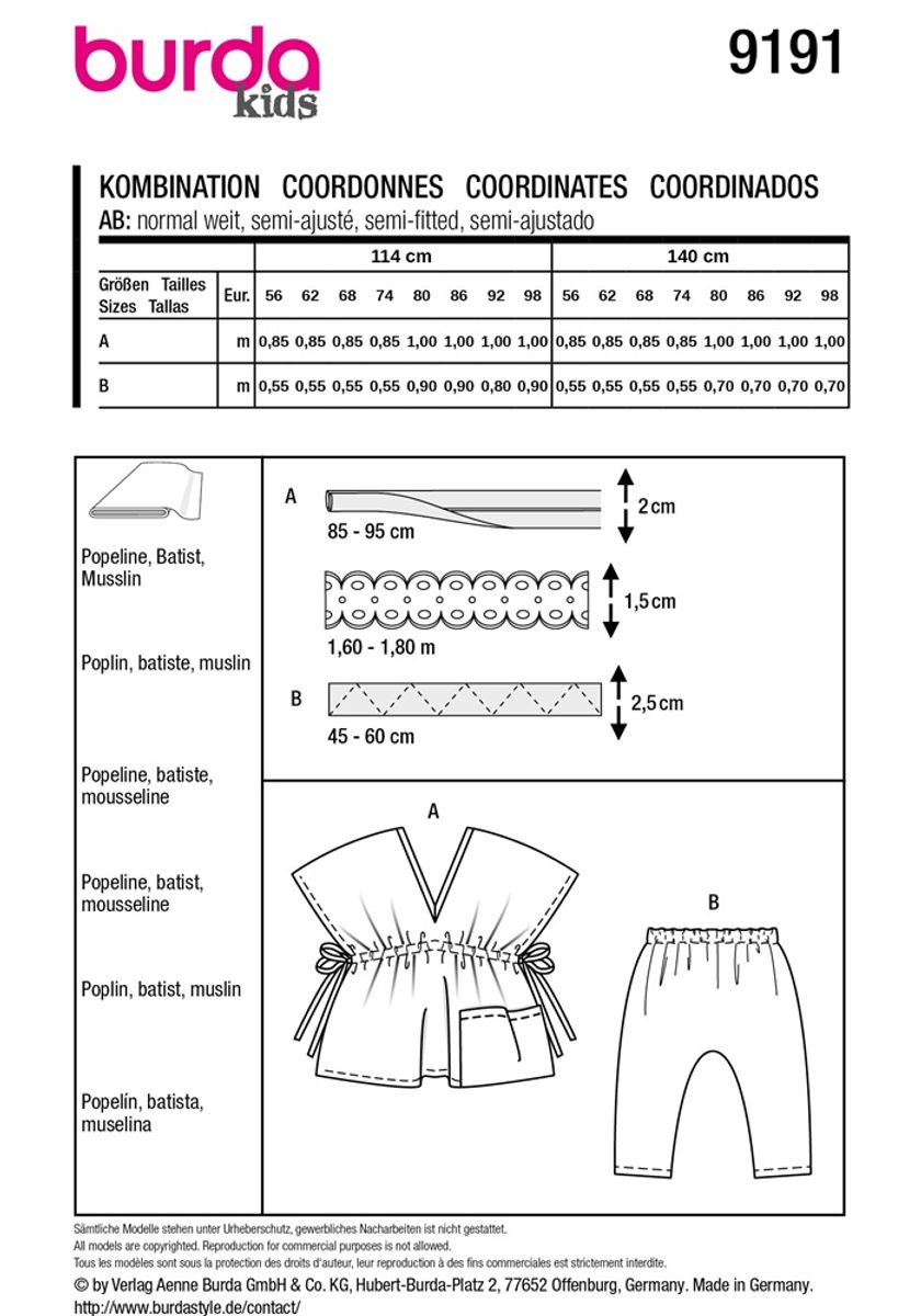 9191 - Burda - bukse & overdel