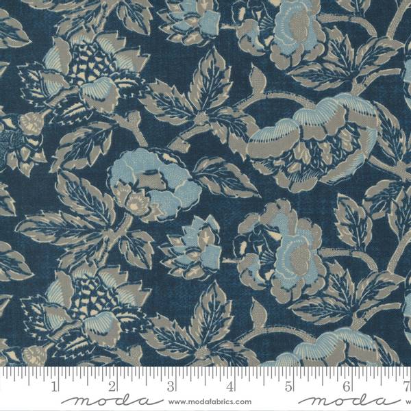 Bilde av Yukata - marineblå m blomst