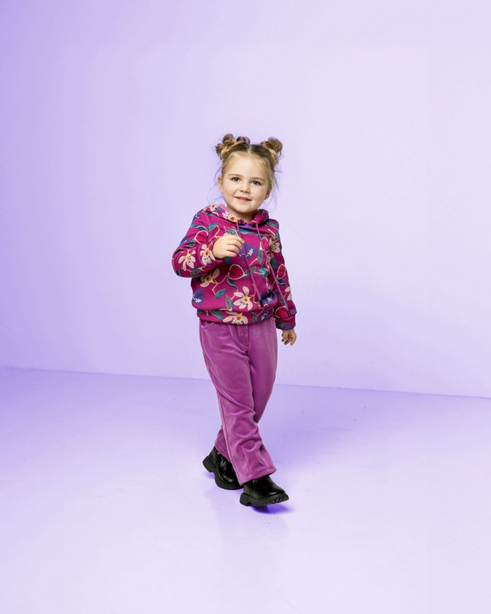 Bomullsvelour m/ stretch - Lilla