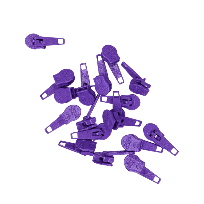 Glidere, pin-lock, til 4 mm glidelås 
