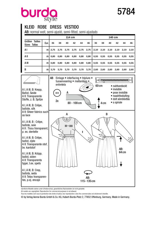 5784 - Burda - kjole