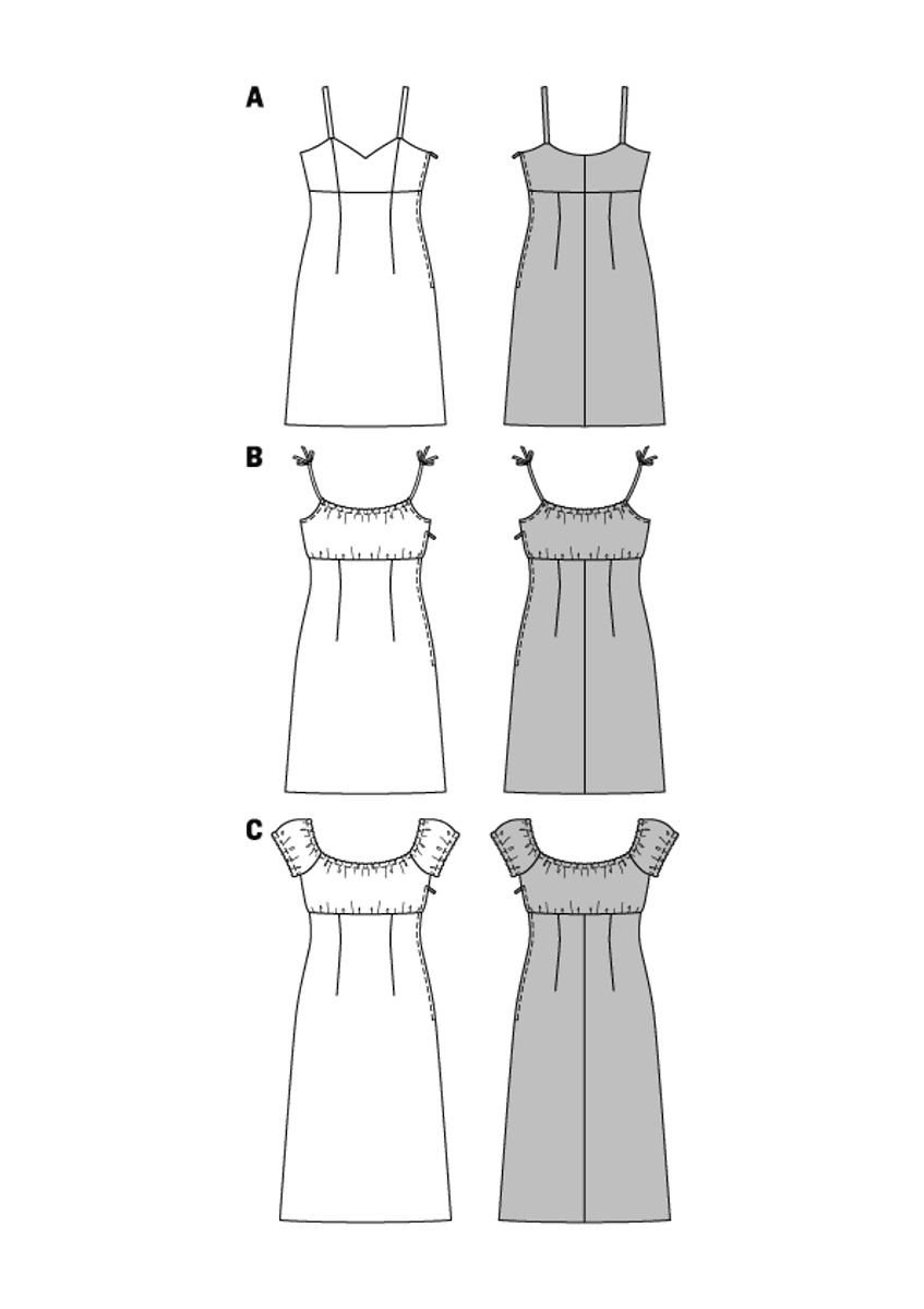 6686 - Burda - Stroppekjole/ Kjole