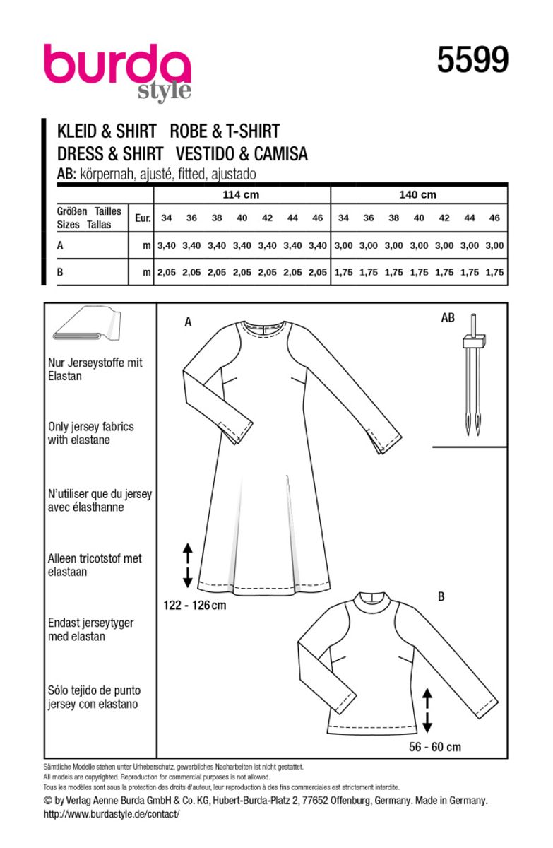 5599 - Burda - genser & kjole