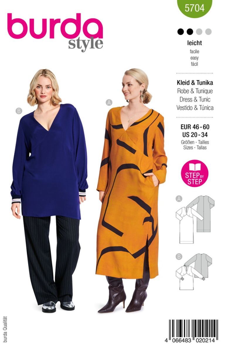 5704 - Burda - kjole og tunika