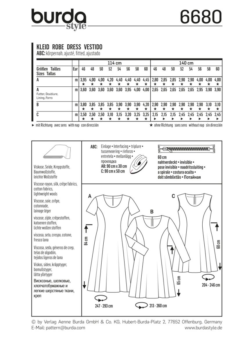 6680 - Burda - Kjole
