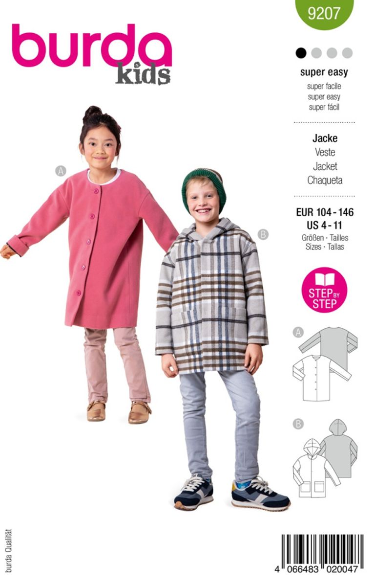 9207 - Burda - jakke og kåpe