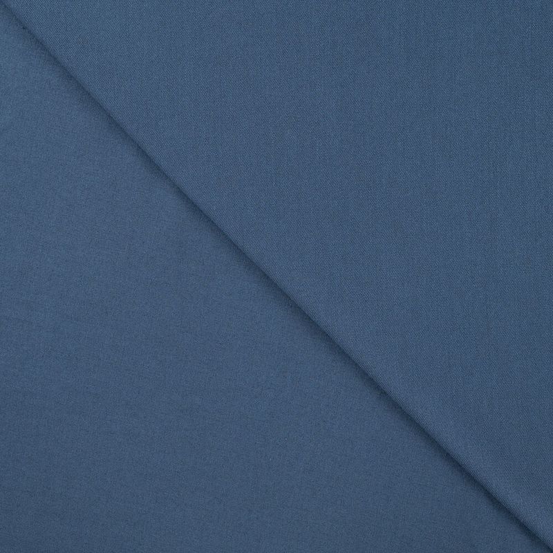 To-veis stretch Wooltouch - jeansblå