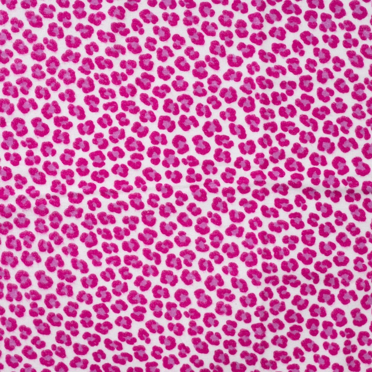 Flanell - leopardprint, sterk rosa